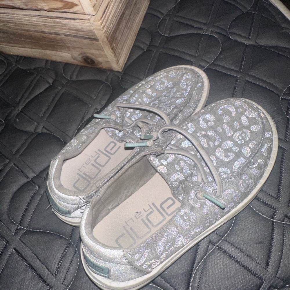 Gray Leopard Print Casual Shoes